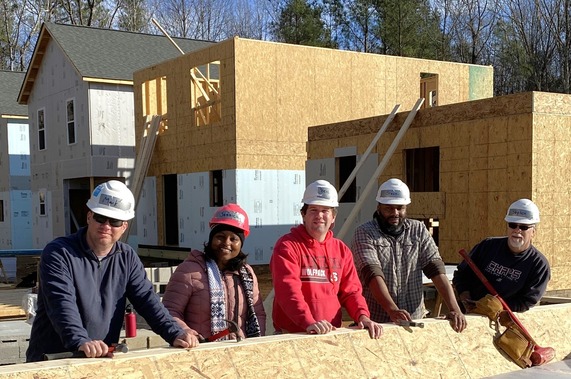 Knightdale Town Council Helps Build Homes with Habitat for Humanity