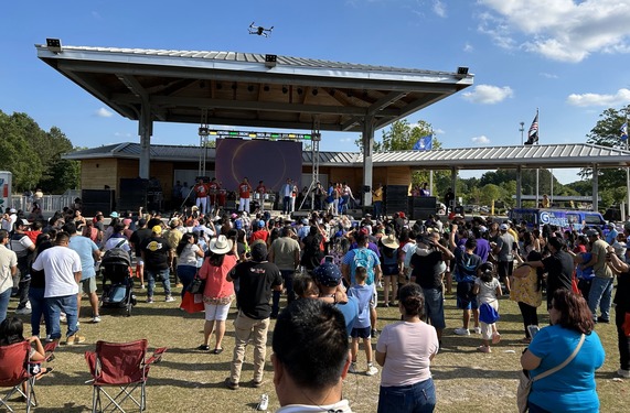 Crowd shot of the Knightdale Latin American Festival