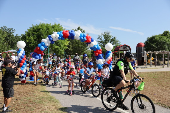 Bicycle Riders at Knightdale Fourth on First EVent