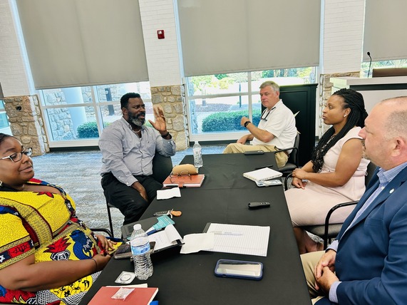 Knightdale Administrators Talk with John-Charuk Siafa, Mayor of Monrovia, Liberia (Africa)