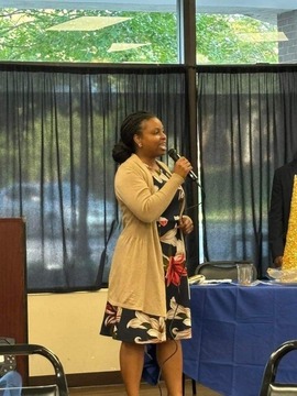 Knightdale Mayor Jessica Day speaks at the Mary E. Perry Freedom Fund Banquet