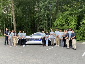 Leaders Academy Students with Knightdale Police Department