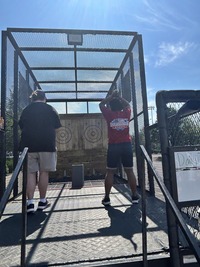 Axe Throwers at the Fourth on First Avenue Event
