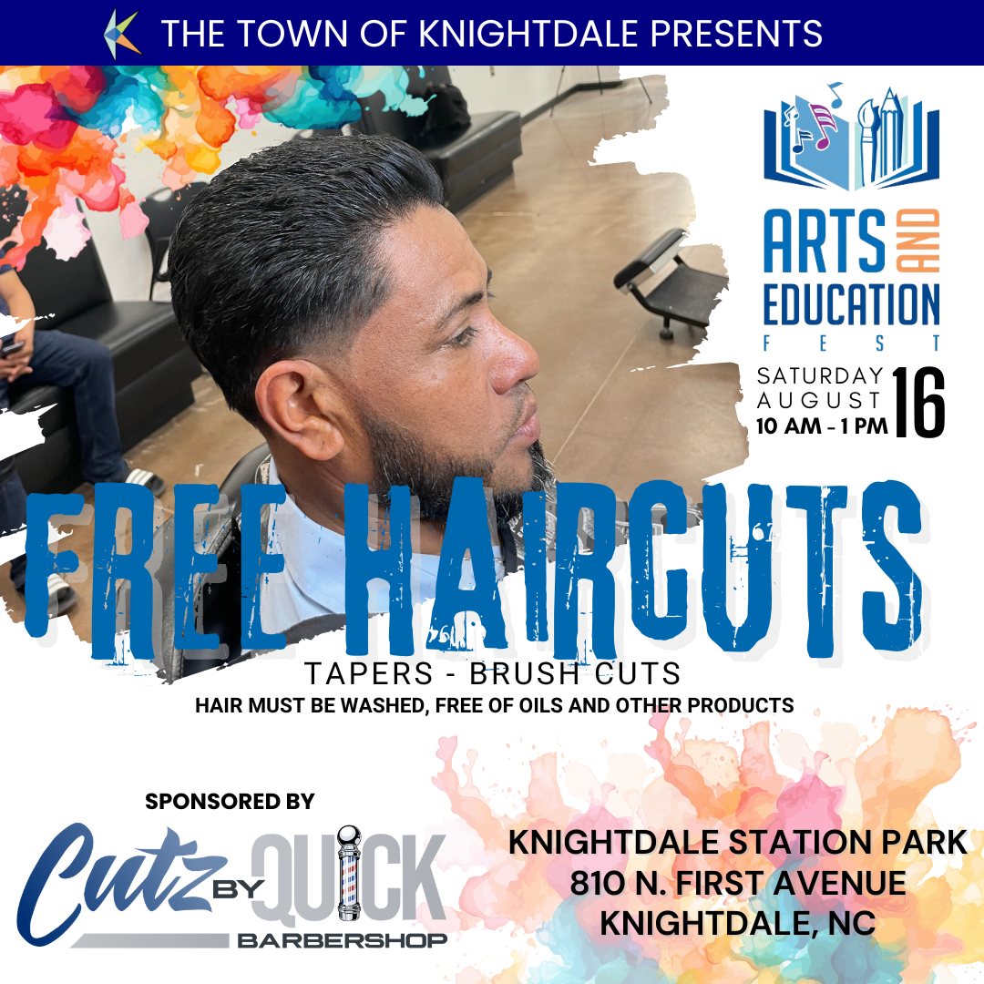 Arts and Education Festival Graphic for Haircuts