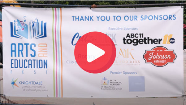 Knightdale Arts and Education Festival YouTube Thumbnail Graphic