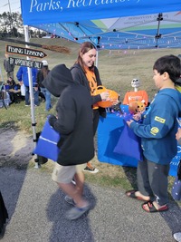 Kids enjoy Kick or Treat The Trail event