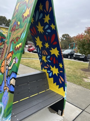 New Bench Mural at Harper Park