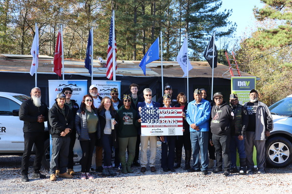 Knightdale and DAV members stand together to take a photo