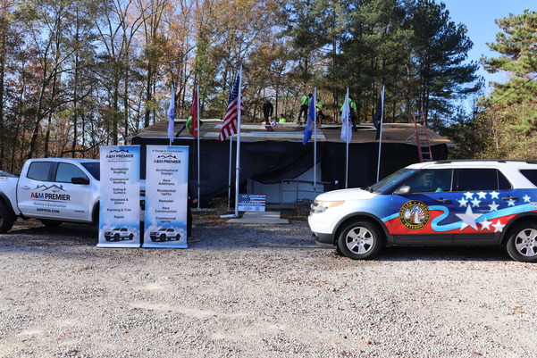 Crews work on new roof for DAV building in Knightdale