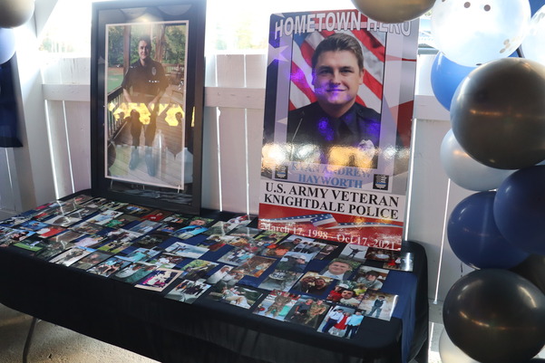 Photo display at the Live Like Ryan Golf Tournament