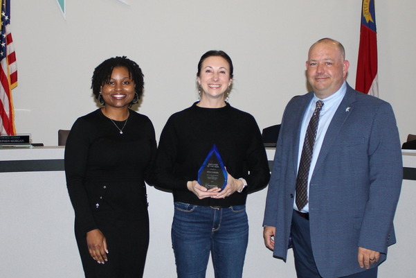 Photo of Employee of the Year Erin Carden (Knightdale PD)