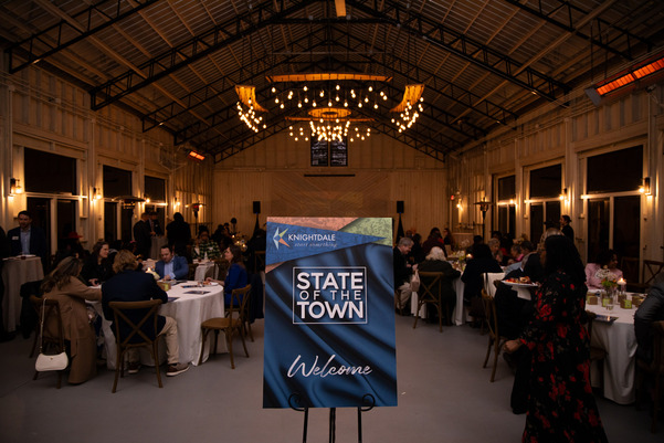 Knightdale State of the Town Setup at Haven Farm