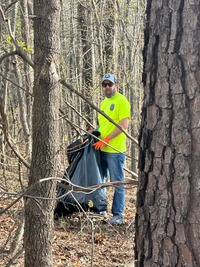 Knightdale Residents Doing Litter Pick-up at the 2026 Creek Week Event