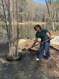 Mayor Day Planting A Tree at the 2026 Creek Week Event