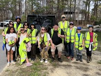 Litter sweep volunteers