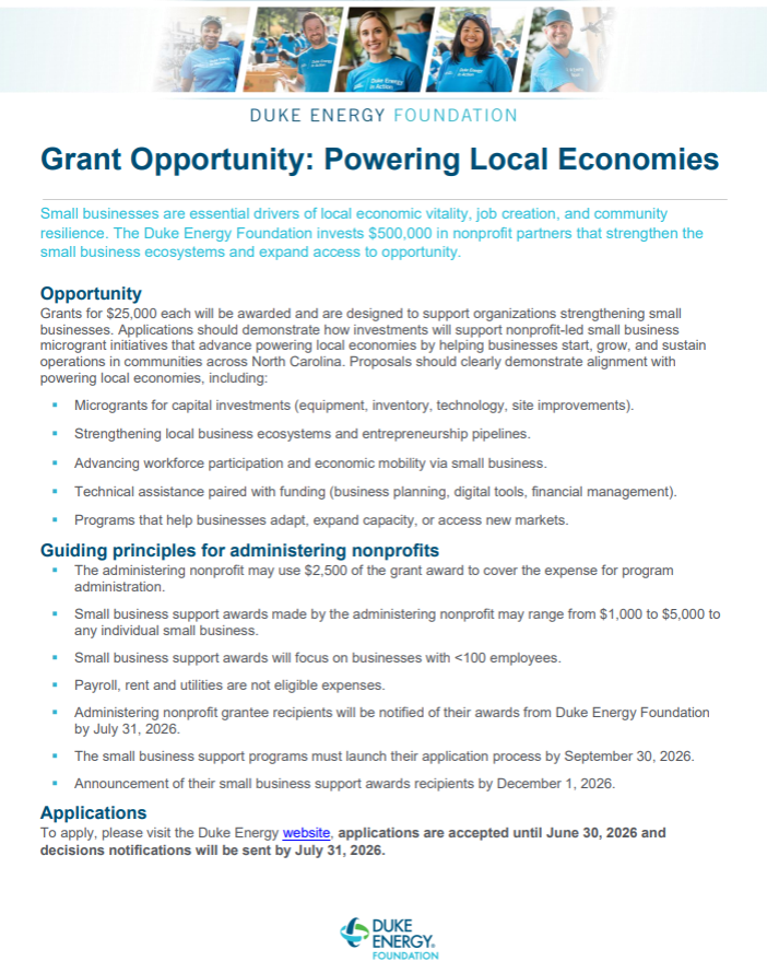 Duke Energy Foundation Grant