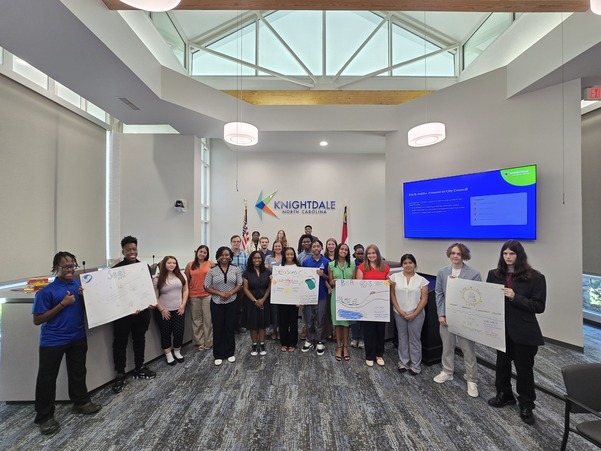 Knightdale Leaders Academy students participate in group activities