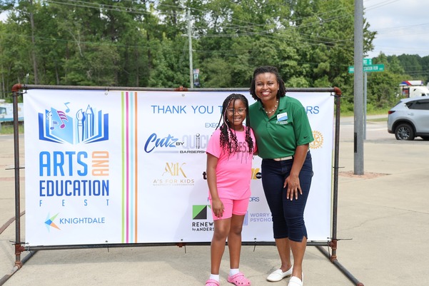 Mayor Day and student at the Arts and Education Festival, August 2026