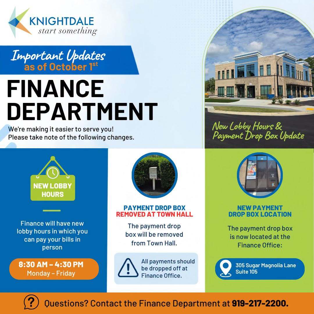 Flyer Explaining Changes Coming to Finance Department