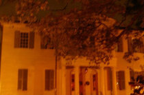 Mordecai house at night