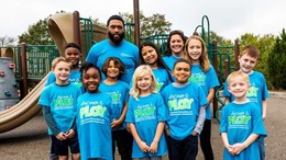 Staff with a group of summer camp counselors