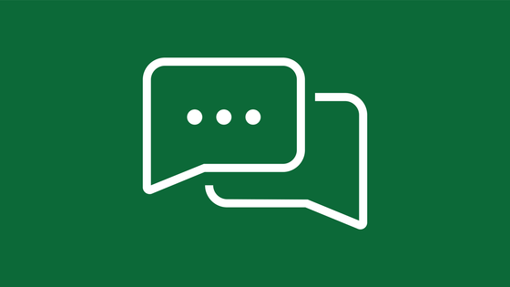 dark green comment bubble