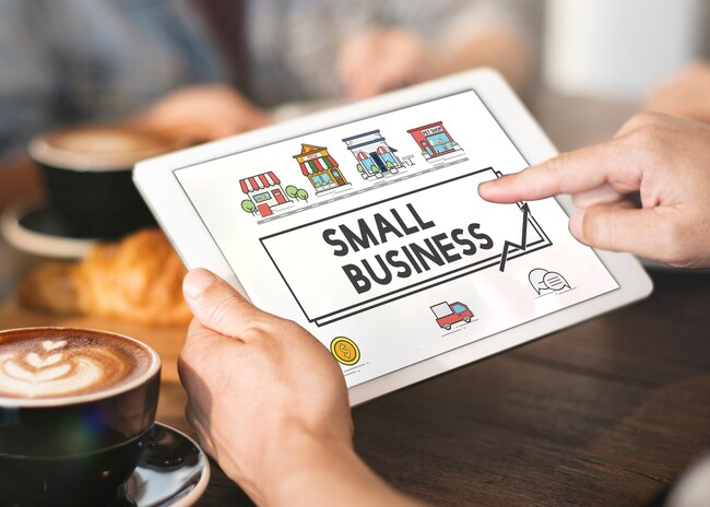 small business insights on tablet