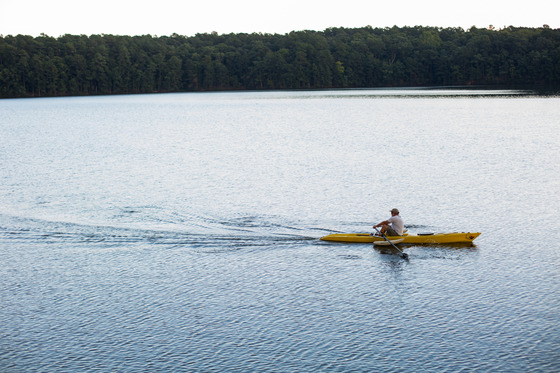 Kayaker on Lake Johnson