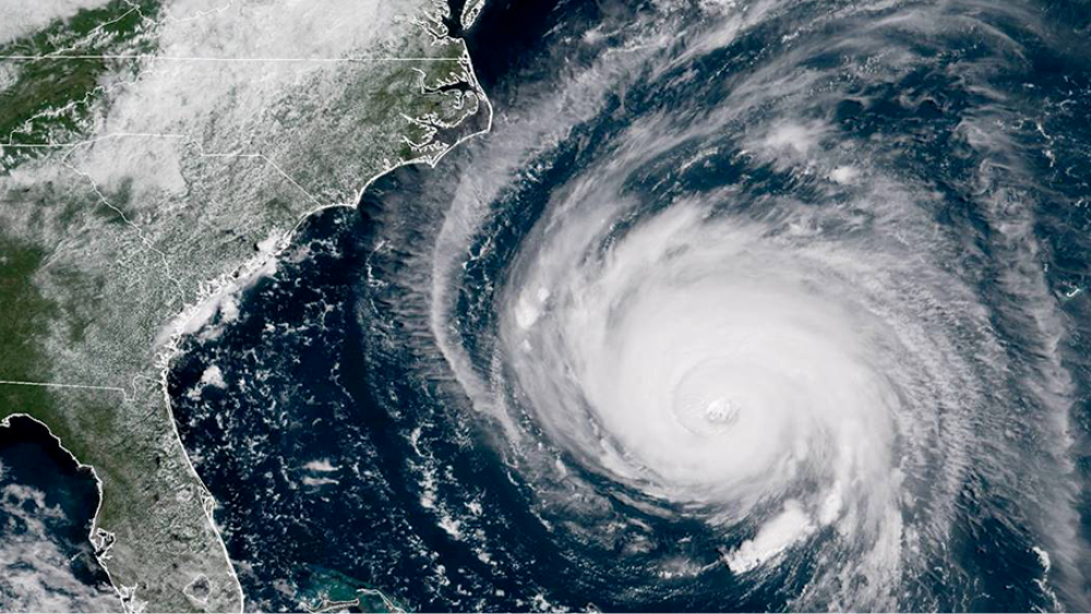 Hurricane approaching North Carolina (NC)