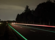 Picture of glow in the dark pavement markings