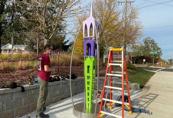 Oberlin Sculpture by Artist Chandra Cox 
