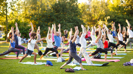 Yoga In The Park at Moore Square