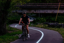 Glow in the dark centerline stripe photo