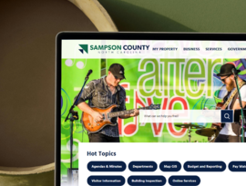 Mockup of new sampson county website