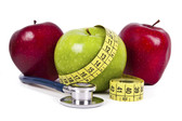 Health (apples, tape measure, stethoscope)