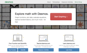 Picture of Desmos.com start page