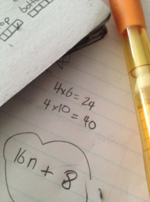 Picture of Math Work and Pencil