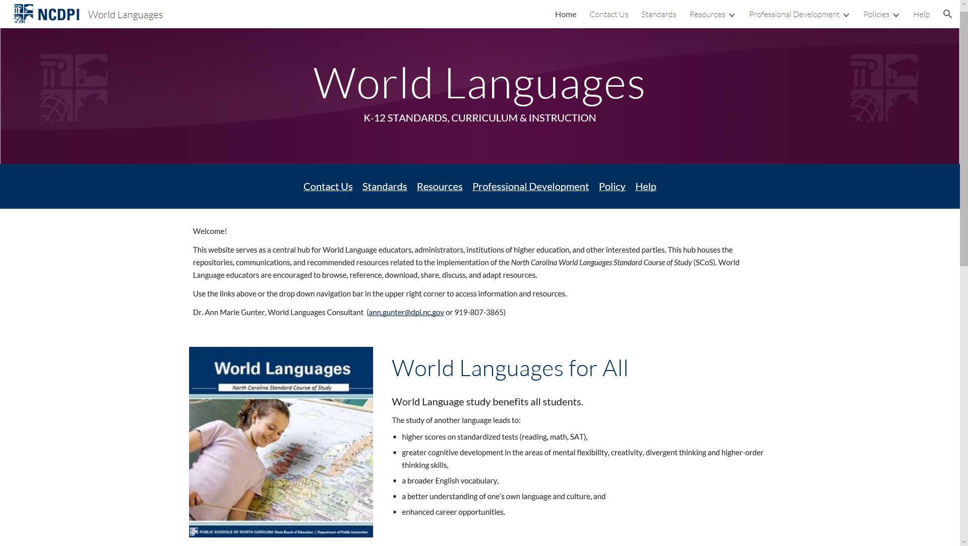 NCDPI World Languages Google Site