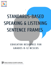 standards based sentence frames