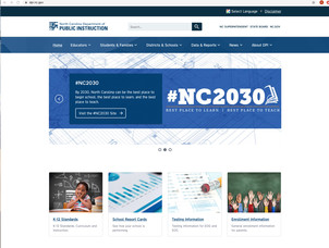homepage NCDPI website