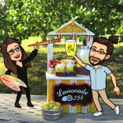 Brandon and Sayward at Lemonade Stand