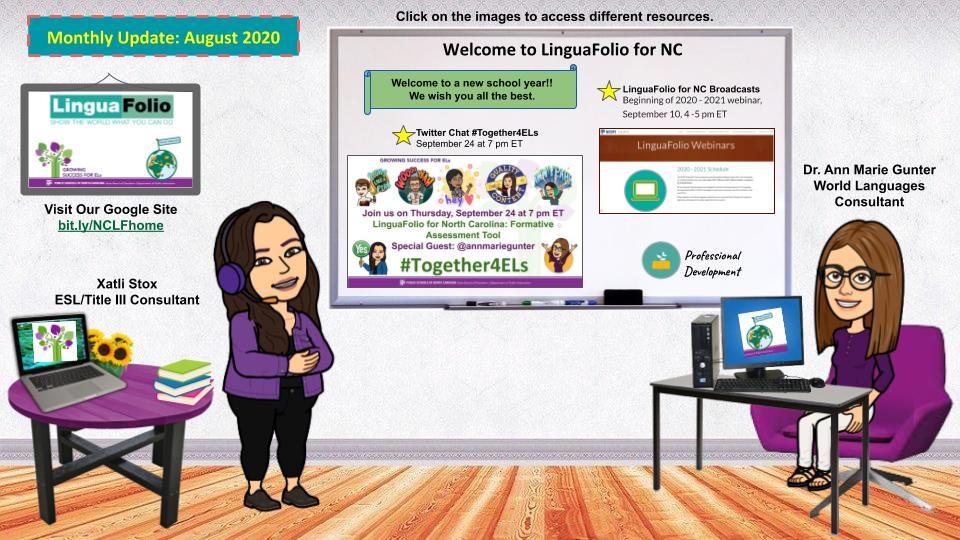 LinguaFolio flyer for August 2020