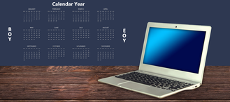 calendar laptop