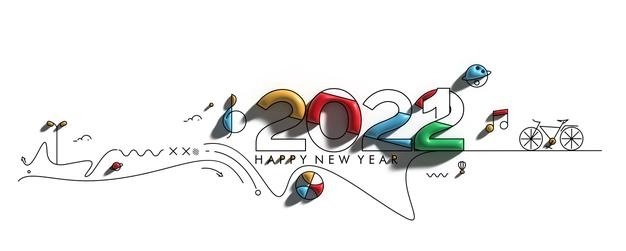 HNY 2022 3D render text