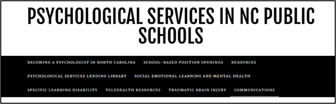 Psychological Services in NC Public Schools Screenshot