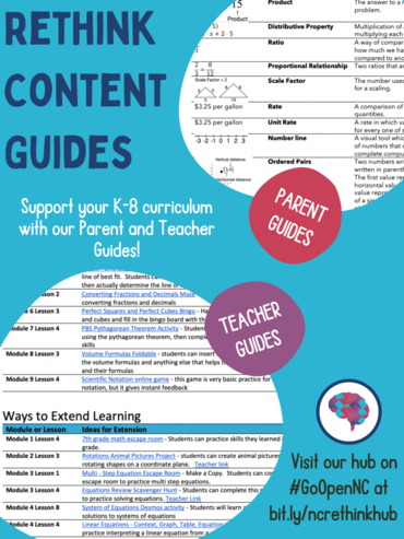 Rethink Content Guides to Support your Curriculum 