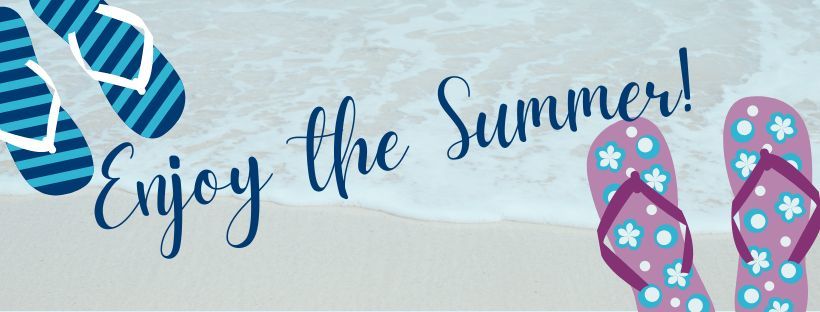 Enjoy the Summer banner with flip flops 