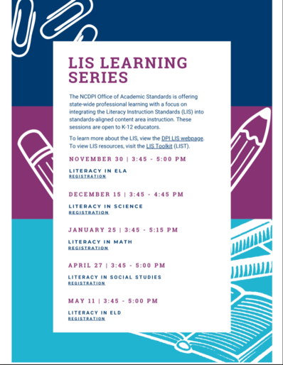 Literacy Instruction Standards PD
