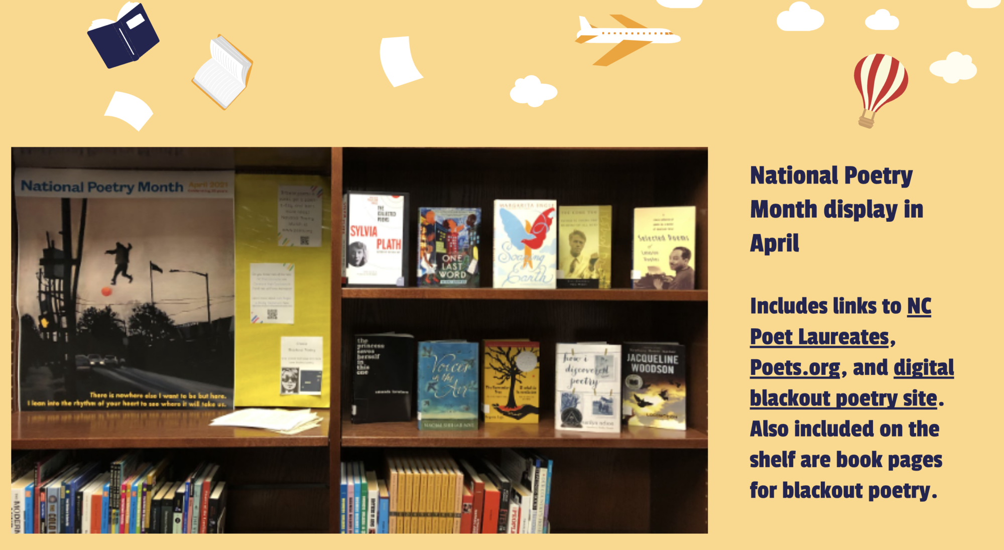 Interactive stacks example of National Poetry Month