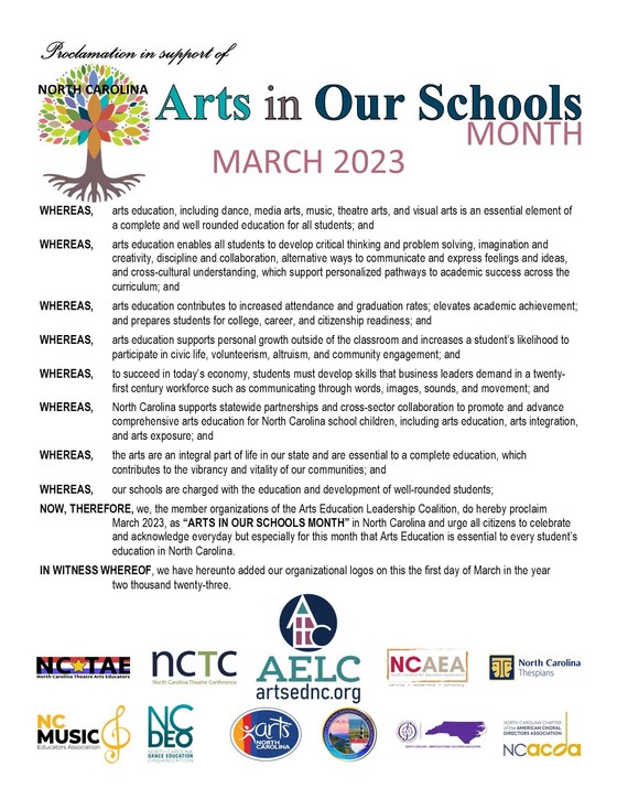 Arts In Our Schools Month Proclamation